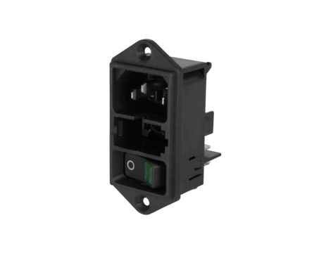 DD11.0114.1110Złącze zasilające AC gniazdo męskie 10A 250VAC IEC 60320