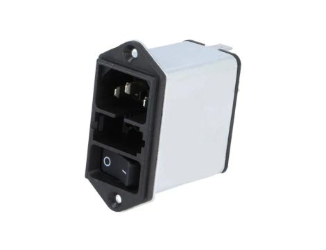 DD12.8121.111Złącze zasilające AC gniazdo męskie 8A 250VAC IEC 60320 DD12