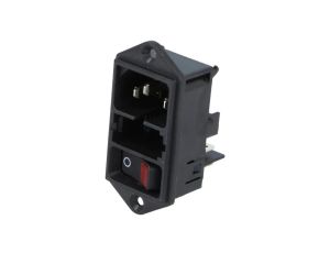 DD11.0113.1110Złącze zasilające AC gniazdo męskie 10A 250VAC IEC 60320