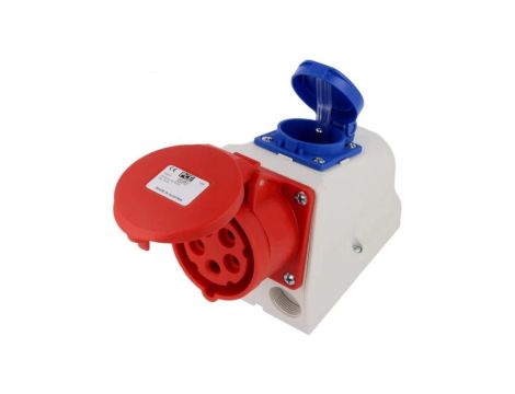 9215-6FZłącze zasilające AC 3-fazowe gniazdo 16A 400VAC żeńskie