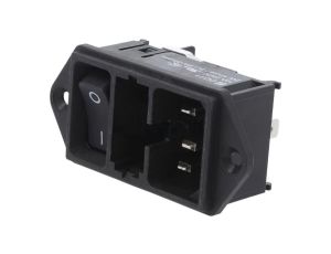 DD11.0121.1110Złącze zasilające AC gniazdo męskie 10A 250VAC C14 (E) DD11