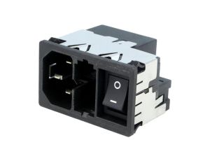 KMF1.1141.11Złącze zasilające AC gniazdo męskie 4A 250VAC IEC 60320 KMF