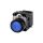 Przycisk okrągły, podświetlany, 22 mm, tworzywo, niebieski, przycisk, płaski, ze stykiem chwilowym, z uchwytem3SU1102-0AB50-3BA0
