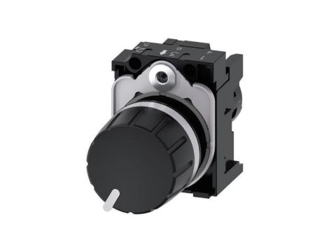 Potencjometr kompaktowy 22mm 1kOhm 1W IP69(K) tworzywo czarna gałka z uchwytem przył śrub SIRIUS ACT 3SU1200-2PQ10-1AA0