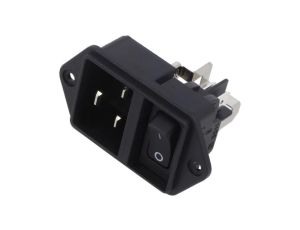 EC11.0001.001.21Złącze zasilające AC gniazdo męskie 16A 250VAC IEC 60320