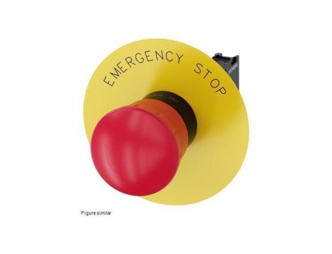 Przycisk bezpieczeństwa kpl 22mm tworzywo czerwony 2R przez obrót etykieta Emergency Stop IP69k SIRIUS ACT 3SU1100-1HB20-1PG0