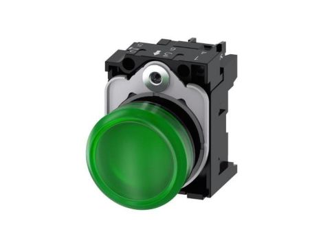 Lampka sygnalizacyjna kompletna 22mm zielona LED 230V AC tworzywo przył śrubowe SIRIUS ACT 3SU1106-6AA40-1AA0