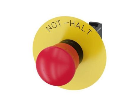 Przycisk bezpieczeństwa kpl 22mm tworzywo czerwony 1R przez obrót etykieta Not Halt przył spręż SIRIUS ACT 3SU1100-1HB20-3CH0