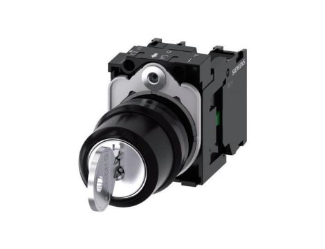 Przełącznik z kluczem Ronis SB30 3-poz bistabilny tworzywo 22mm styki 1Z+1Z klucz w poz O+I+II SIRIUS ACT 3SU1100-4BL11-1NA0