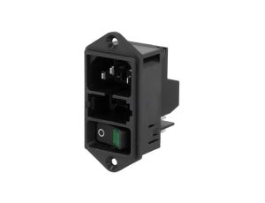 DD11.0114.1111Złącze zasilające AC gniazdo męskie 10A 250VAC IEC 60320