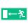 ZNAK - AA003 Kierunek do wyjścia drogi ewakuacyjnej w lewo 60 x 30 cm PS - Płyta 1mm foto.