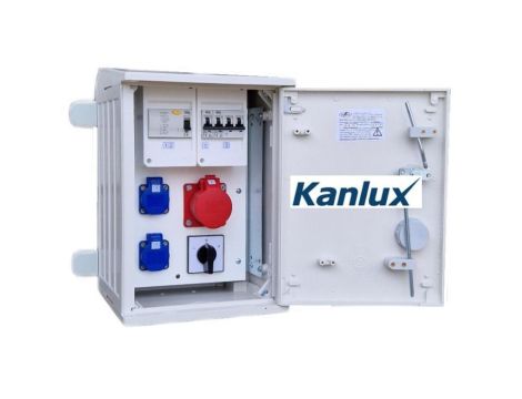 Rozdzielnica budowlana na elewację KANLUX (2X2P+Z, 1X16A/5P) RB26x40 K40-00012W-LOP-E0-KANLUX