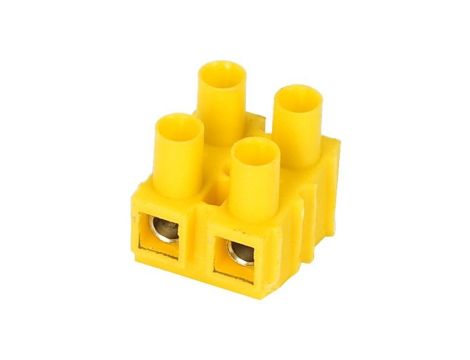 Listwa zaciskowa 2-torowa 4 mm2 z podkładką zapobiegającą przecinaniu przewodów TLZ-4 żółty A12-2051