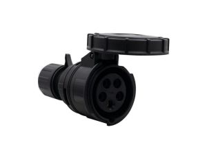 Gniazdo siłowe czarne 16A 5P IP67 estradowe F7.0166