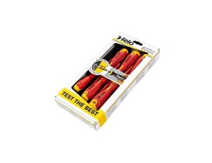 Wkrętaki izolowane 1KV dla elektryka FELO Ergonic VDE zestaw 6 sztuk (4xPŁ. + 2xPH)