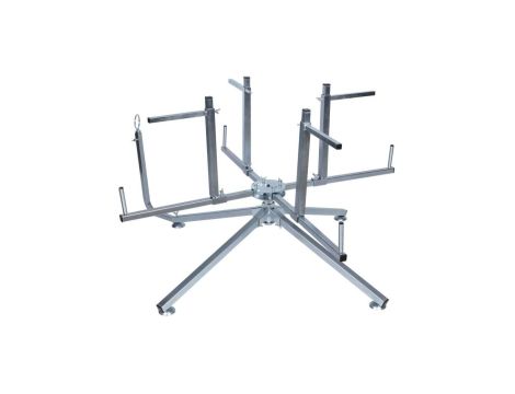 Rozwijak składany do rur ogrzewania podłogowego PERT PEX i peszli karbowanych z prowadnicą fi: 100cm (w skrzynce narzędziowej)