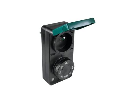 Programator czasowy wyłącznik analogowy zewnętrzny IP44 timer do gniazda 230V z czujnikiem zmierzchu