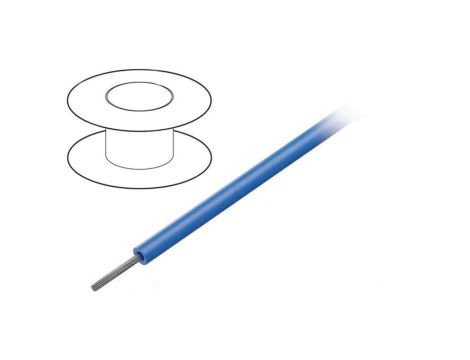 1553-BL005 Przewód na rolce 30,5m linka Cu 20AWG PVC niebieski 1kV