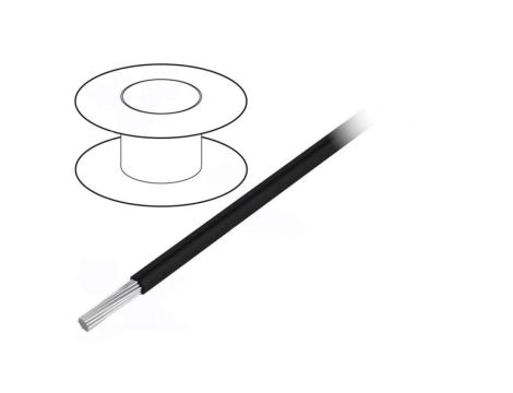 1853-BK005 Przewód na rolce 30,5m linka Cu 26AWG PVC czarny 600V