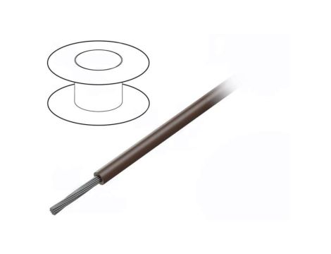 1853-BR005 Przewód na rolce 30,5m linka Cu 26AWG PVC brązowy 600V