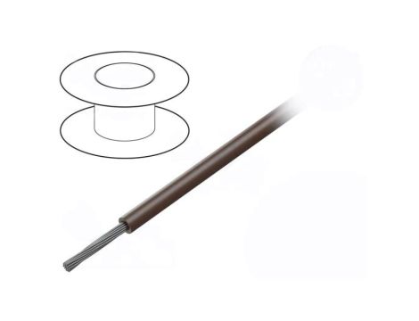 1857-BR005 Przewód na rolce 30,5m linka Cu 18AWG PVC brązowy 600V