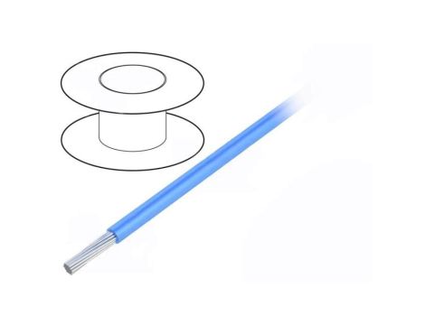 3047-BL005 Przewód na rolce 30,5m linka Cu 30AWG PVC niebieski 300V