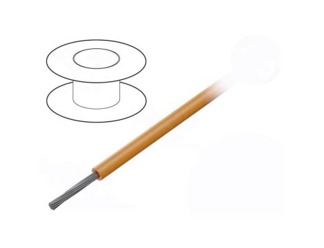 1857/19-OR005 Przewód na rolce 30,5m linka Cu 18AWG PVC pomarańczowy 600V
