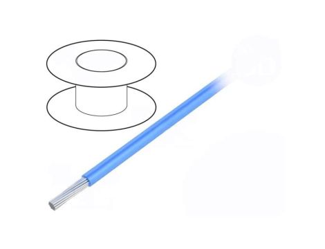 3048-BL005 Przewód na rolce 30,5m linka Cu 28AWG PVC niebieski 300V