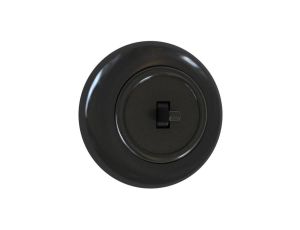 Włącznik światła podtynkowy pojedyńczy z ramką 10AX 250V IP20 czarny połysk LOFTICA