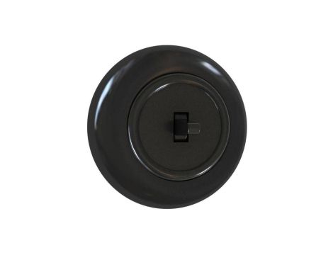 Włącznik światła podtynkowy pojedyńczy z ramką 10AX 250V IP20 czarny połysk LOFTICA