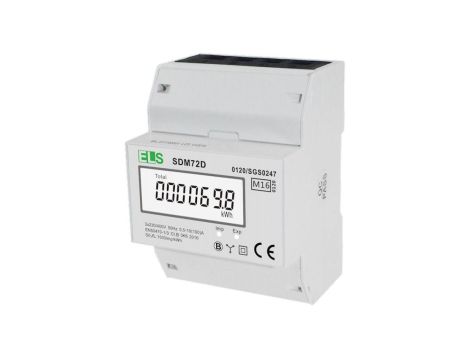 Licznik energii elektrycznej LCD 3-fazowy 100A 3x230/400V SDM72D MID