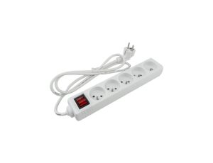 Przedłużacz 5 gniaz. 1.5m z/u z wyłącznikiem BIAŁY
