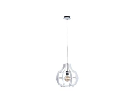 Lampa wisząca nowoczesna drewno 1xE27 BENTO WHITE