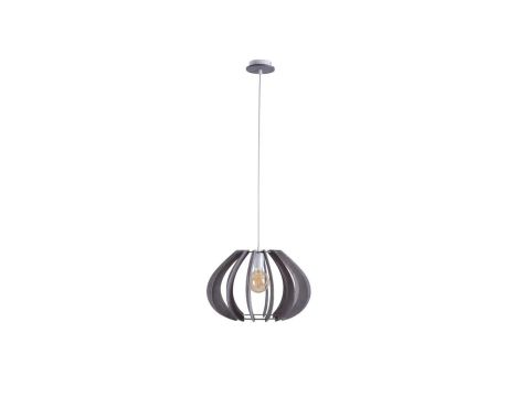 Lampa wisząca nowoczesna drewno 1xE27 NORA GREY
