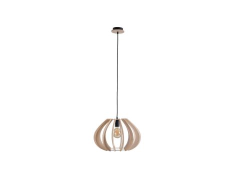 Lampa wisząca nowoczesna drewno 1xE27 NORA NATURAL