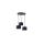 Lampa wisząca nowoczesna abażur 3x E27 FLOW BLACK
