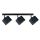 Spot nowoczesny abażur 3xE27 FLOW BLACK