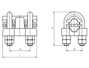 Uchwyt śrubowo-kabłąkowy do zamykania pętli oraz łączenia dwóch przewodów AFL-6, AL o przekroju 70mm2 (2421)