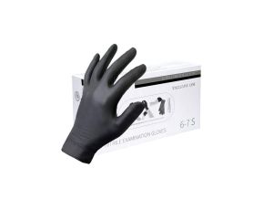 Rękawiczki Jednorazowe Diagnostyczne Nitrylowe Bezpudrowe Czarne 100 szt. Rozmiar S