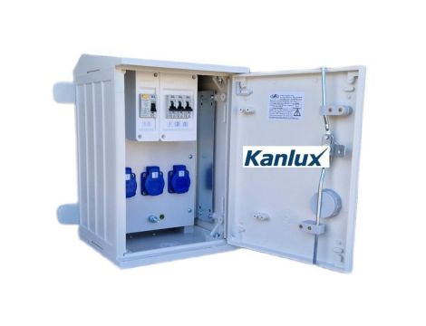 Rozdzielnica budowlana na elewację (3X2P+Z) RB26x40-K40-00003W-E0-KANLUX