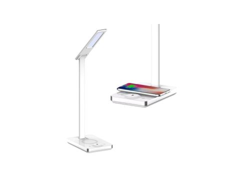 Lampka biurkowa 3w1 5W 560lm ładowarka indukcyjna WW barwa zmienna IP20 3000K-6500K V-TAC VT-7505