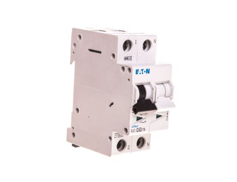 Wyłącznik nadprądowy 1P+N C 63A 15kA AC FAZ C63/1N 278680