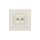 Gniazdo komputerowe Asfora podwójne 2xRJ45 kat.5e kremowe z ramką EPH4400123
