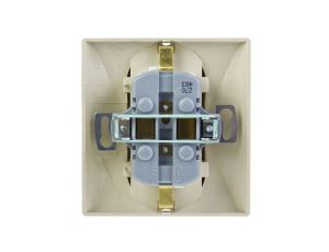 AKCENT Gniazdo podwójne z/u Schuko z przesłonami beżowe GP-2ASP/01