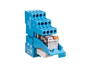 Moduł interfejsowy 27mm, 2P 10A 110V AC, styki AgNi, wskaźnik zadziałania, blokada, przycisk testujący, DIN 58.32.8.110.0060SPA