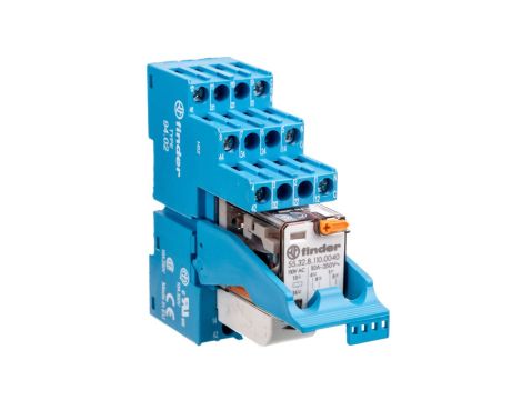 Moduł interfejsowy 27mm, 2P 10A 110V AC, styki AgNi, wskaźnik zadziałania, blokada, przycisk testujący, DIN 58.32.8.110.0060SPA