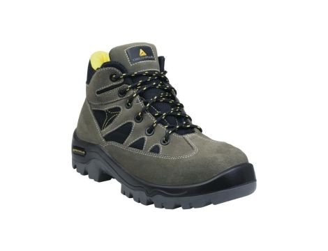 Buty z weluru skórzanego podeszwa z dwuwarstwowego PU podnosek i wkładka kompozytowe kol.zielono-czarny roz.39 PIED AURI3SPVN39