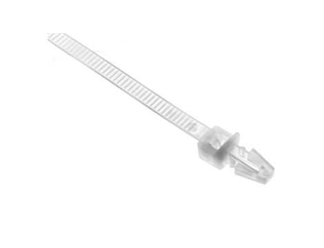 Opaska kablowa wciskana z kołkiem 200x4,5mm fi 6,3mm biała BMWPB52205ME /100szt./