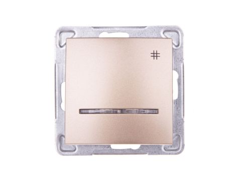 IMPRESJA Łącznik krzyżowy z podświetleniem złoty metalik ŁP-4YS/m/28