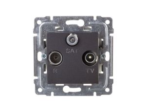 DANTE Gniazdo antenowe RTV/SAT końcowe grafit 456076